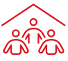Neighbors helping neighbors icon.